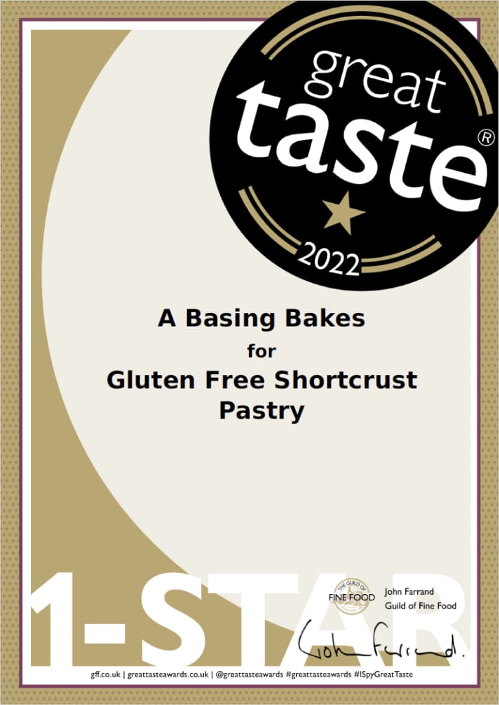 great taste awards 2022 1 star gluten free shortcrust pastry