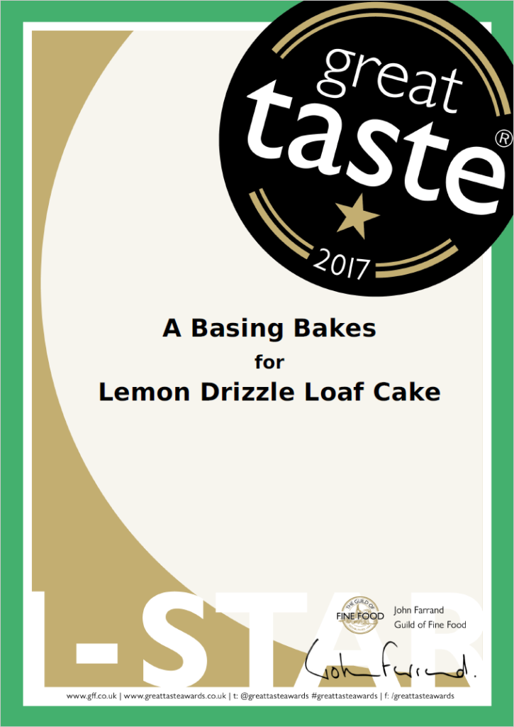 great taste awards 2017 1 star gluten free lemon drizzle loaf cake